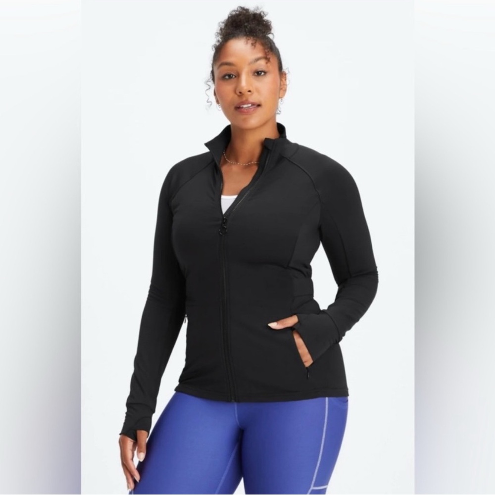 NWT Women’s Fabletics Trinity Performance Jacket Size 1X Black